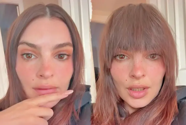 Ratajkowski haircut reaction on TikTok
